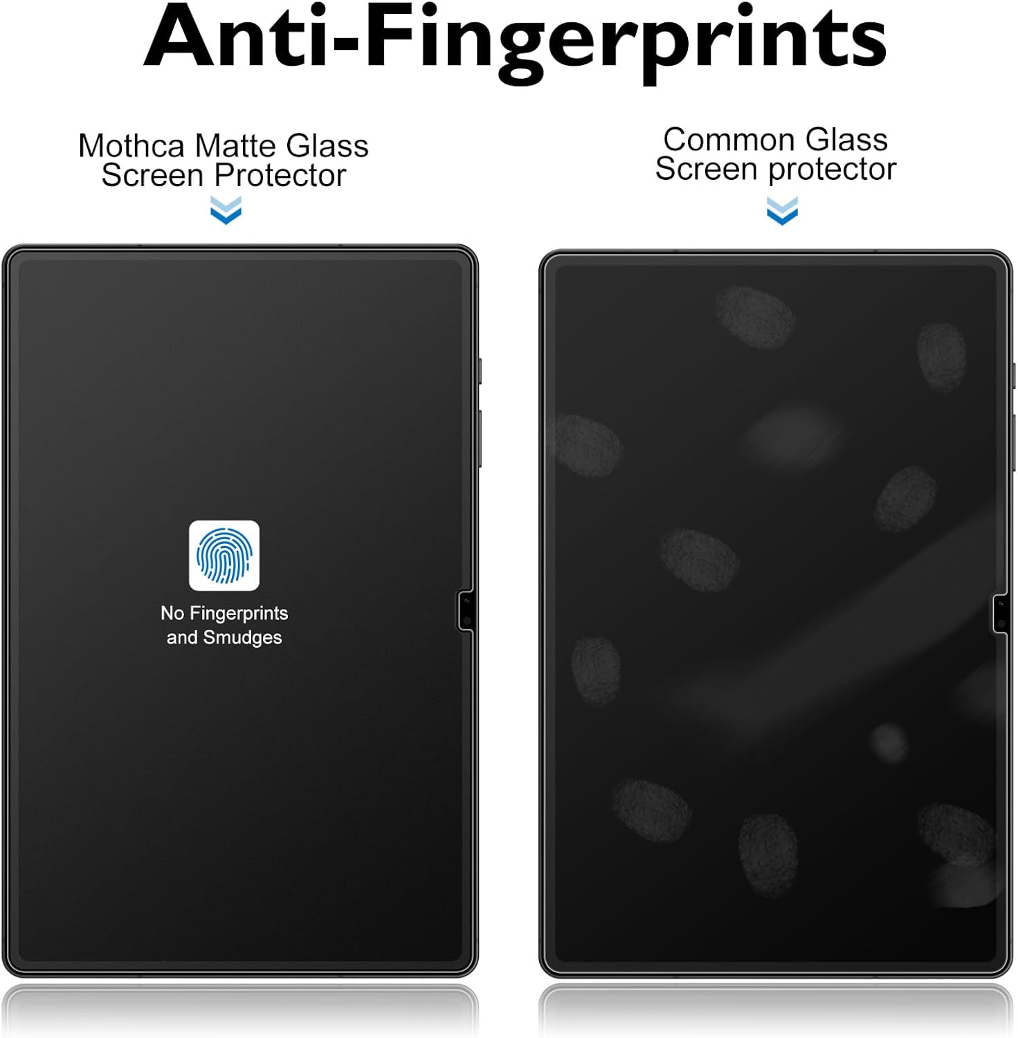 Mothca Matte Glass Screen Protector for Galaxy Tab S10 Ultra / S9 Ultra / S8 Ultra 14.6-inch with Easy Installation Frame, Anti-Glare & Anti-Fingerprint, 9H Hardness Tempered Glass, Smooth as Silk